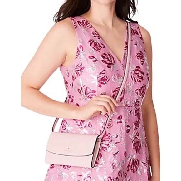 NWT - Kate Spade Dana Small Flap Crossbody Saffiano, Rose Smoke - Picture 5 of 11